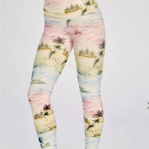 WILDFOX Hotel Hollywood Hi Rise Print Leggings Size Small